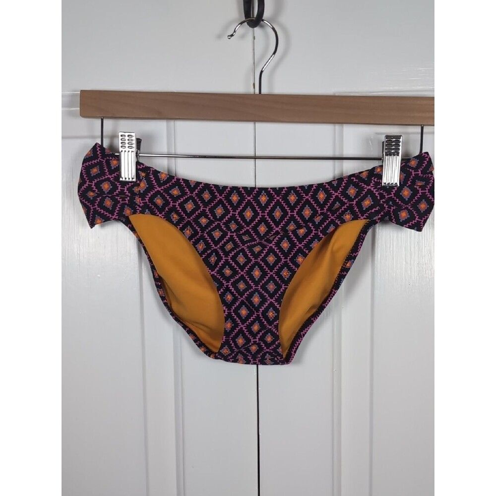 Raisins Fiji Pant Cheeky Bikini Bottom Geometric Aztec Print Swimwear Small